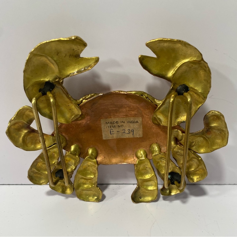 Mixed metals crab belt buckle - Picture 4 of 6